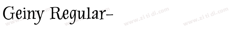 Geiny Regular字体转换